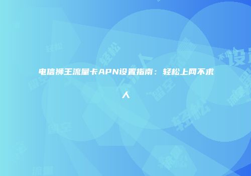 电信狮王流量卡APN设置指南：轻松上网不求人