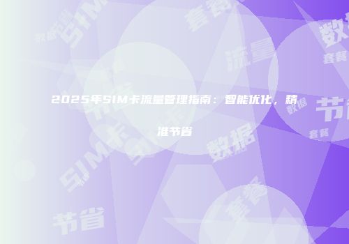 2025年SIM卡流量管理指南：智能优化，精准节省