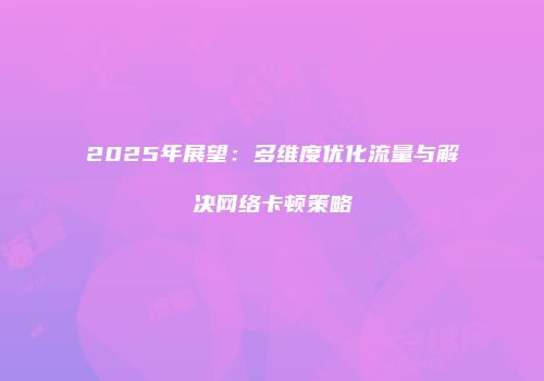 2025年展望：多维度优化流量与解决网络卡顿策略