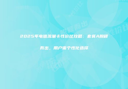 2025年电信流量卡性价比攻略：套餐A脱颖而出，用户需个性化选择