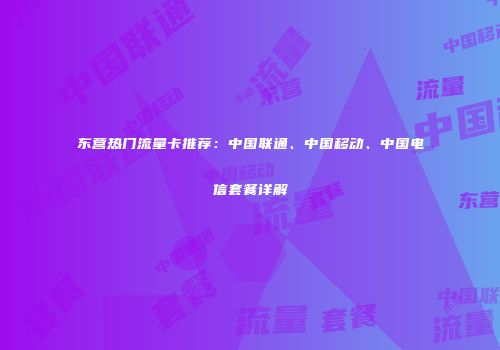 东营热门流量卡推荐：中国联通、中国移动、中国电信套餐详解