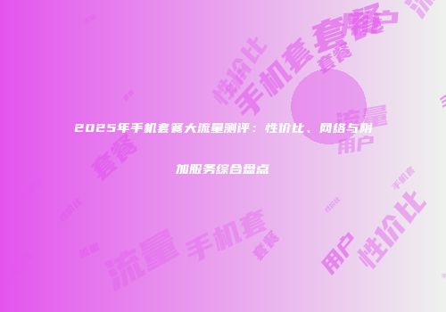 2025年手机套餐大流量测评：性价比、网络与附加服务综合盘点