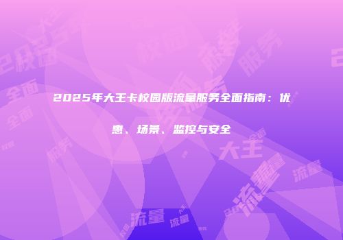2025年大王卡校园版流量服务全面指南：优惠、场景、监控与安全