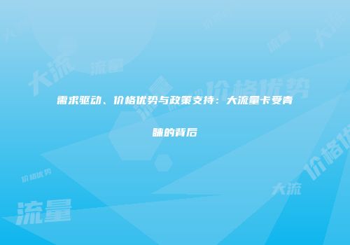 需求驱动、价格优势与政策支持：大流量卡受青睐的背后