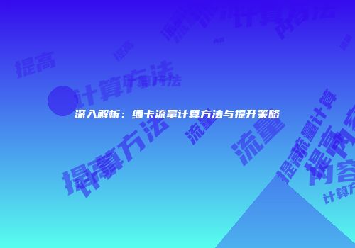 深入解析：缅卡流量计算方法与提升策略