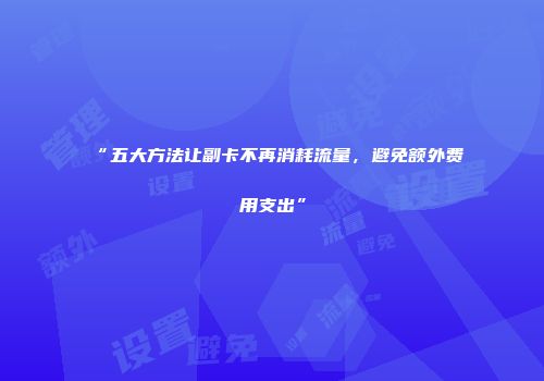 “五大方法让副卡不再消耗流量，避免额外费用支出”
