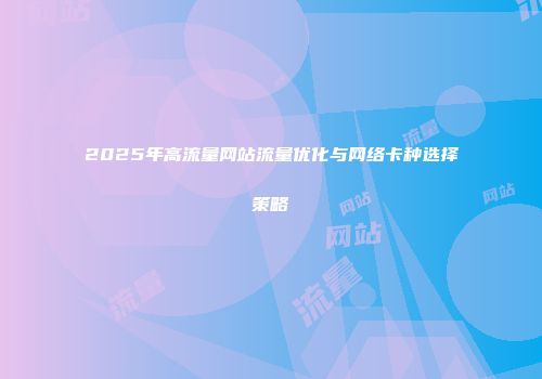 2025年高流量网站流量优化与网络卡种选择策略
