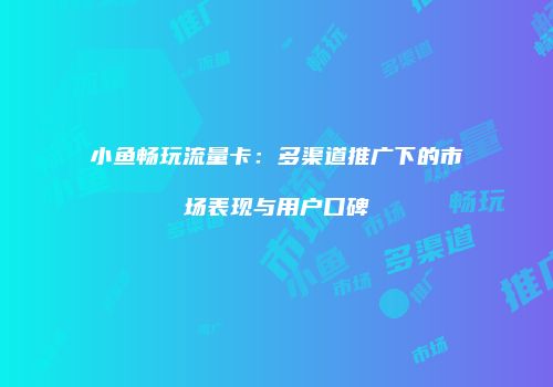 小鱼畅玩流量卡：多渠道推广下的市场表现与用户口碑