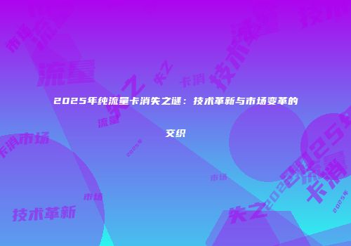 2025年纯流量卡消失之谜：技术革新与市场变革的交织
