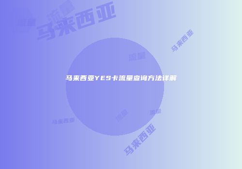 马来西亚YES卡流量查询方法详解