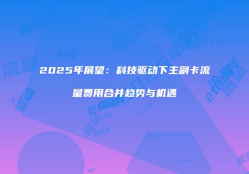 2025年展望：科技驱动下主副卡流量费用合并趋势与机遇