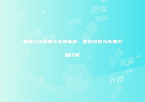 电信绍兴流量卡办理指南：套餐选择与办理流程详解