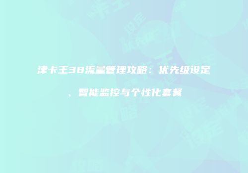 津卡王38流量管理攻略：优先级设定、智能监控与个性化套餐