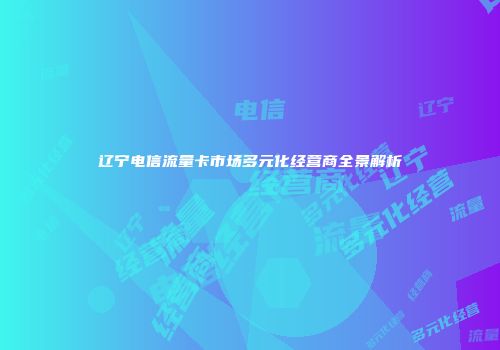 辽宁电信流量卡市场多元化经营商全景解析