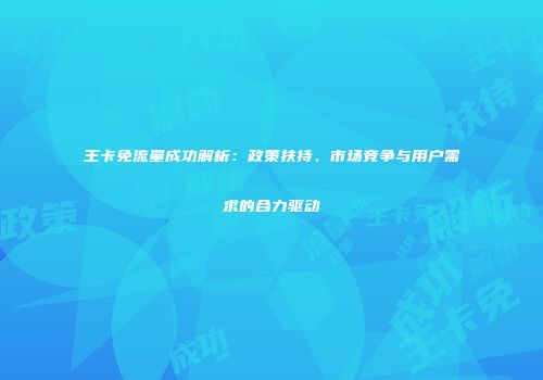 王卡免流量成功解析：政策扶持、市场竞争与用户需求的合力驱动