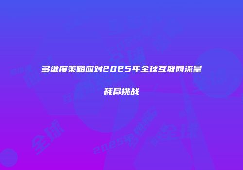 多维度策略应对2025年全球互联网流量耗尽挑战