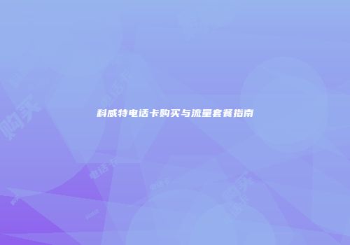 科威特电话卡购买与流量套餐指南