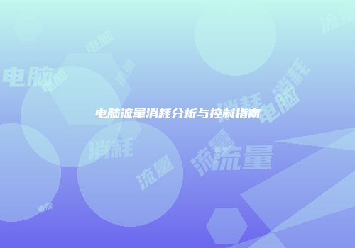 电脑流量消耗分析与控制指南