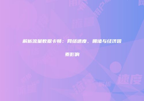 解析流量数据卡顿：网络速度、拥堵与经济因素影响