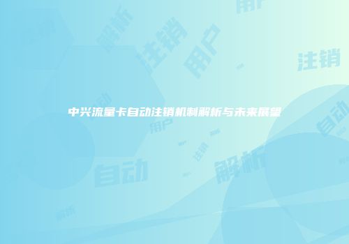 中兴流量卡自动注销机制解析与未来展望