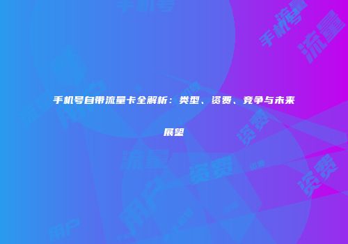 手机号自带流量卡全解析：类型、资费、竞争与未来展望