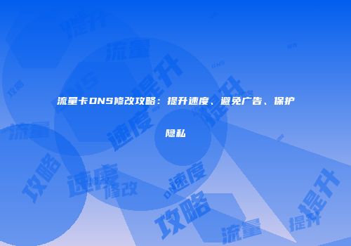 流量卡DNS修改攻略：提升速度、避免广告、保护隐私