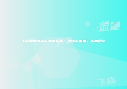 飞猫智联流量卡类型解析：多场景覆盖，实惠稳定
