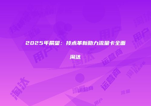 2025年展望：技术革新助力流量卡全面淘汰