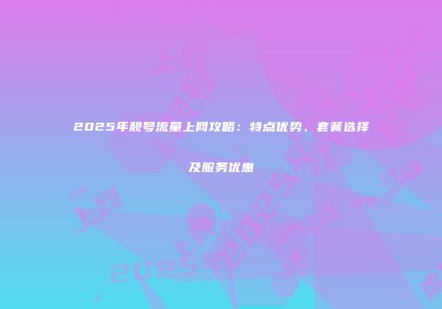 2025年靓号流量上网攻略：特点优势、套餐选择及服务优惠