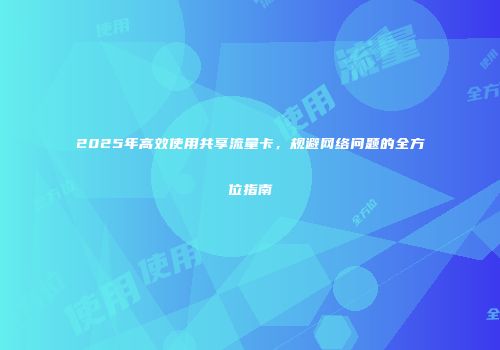 2025年高效使用共享流量卡，规避网络问题的全方位指南