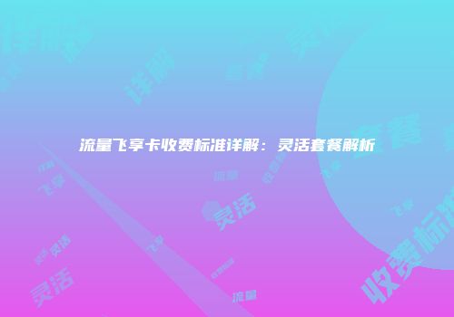 流量飞享卡收费标准详解：灵活套餐解析