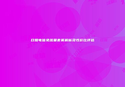 日照电信免流量套餐解析及性价比评估