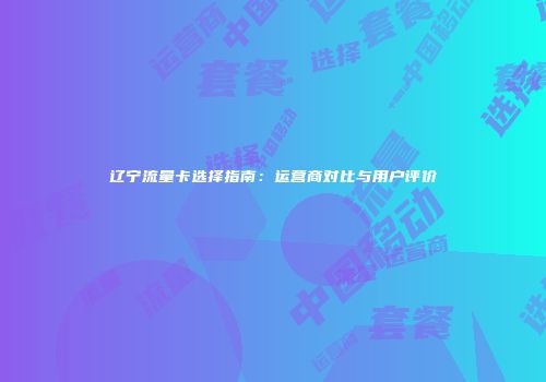 辽宁流量卡选择指南：运营商对比与用户评价