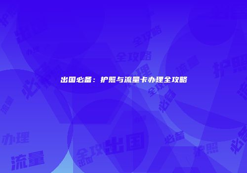 出国必备：护照与流量卡办理全攻略