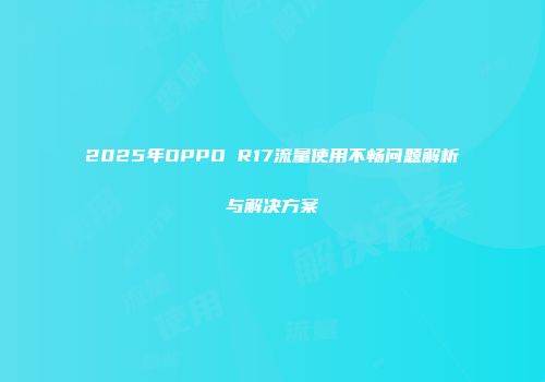 2025年OPPO R17流量使用不畅问题解析与解决方案
