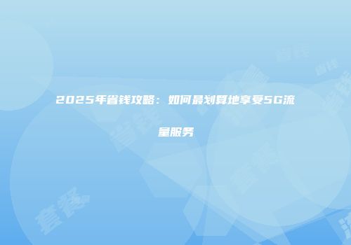 2025年省钱攻略：如何最划算地享受5G流量服务