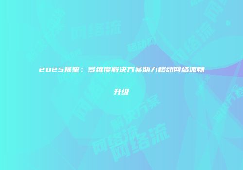 2025展望：多维度解决方案助力移动网络流畅升级