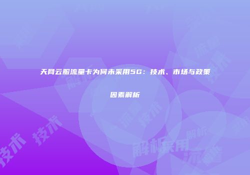 天网云服流量卡为何未采用5G：技术、市场与政策因素解析