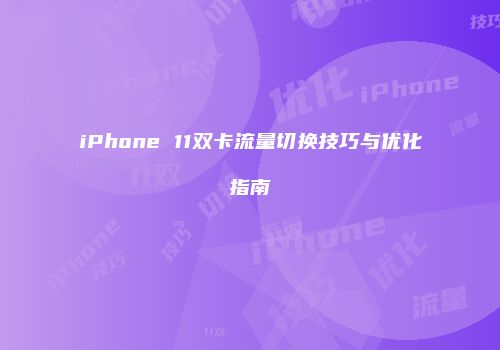 iPhone 11双卡流量切换技巧与优化指南