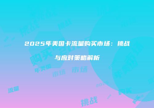 2025年美国卡流量购买市场：挑战与应对策略解析