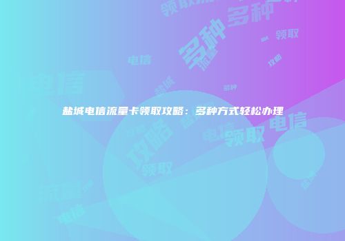 盐城电信流量卡领取攻略：多种方式轻松办理
