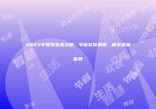 2025年智慧生活攻略：节省软装费用，畅享流量服务