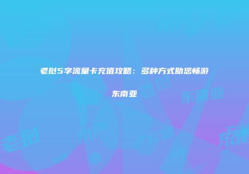 老挝5字流量卡充值攻略：多种方式助您畅游东南亚