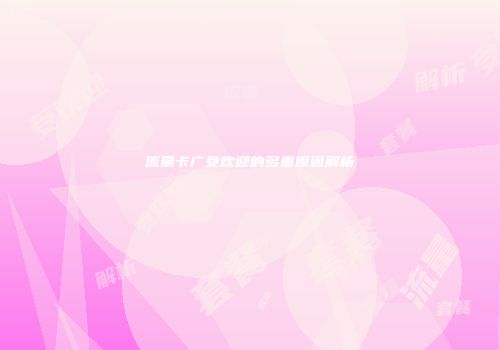 流量卡广受欢迎的多重原因解析