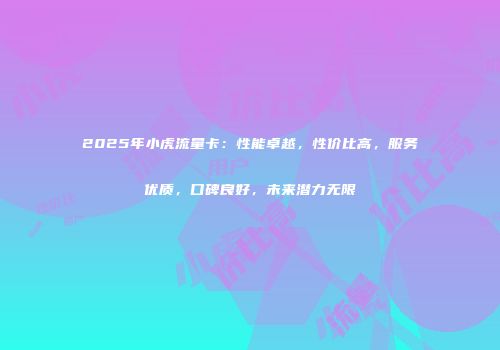2025年小虎流量卡：性能卓越，性价比高，服务优质，口碑良好，未来潜力无限