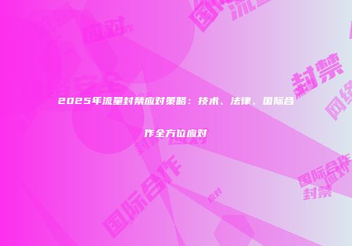 2025年流量封禁应对策略：技术、法律、国际合作全方位应对