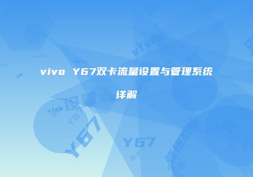 vivo Y67双卡流量设置与管理系统详解
