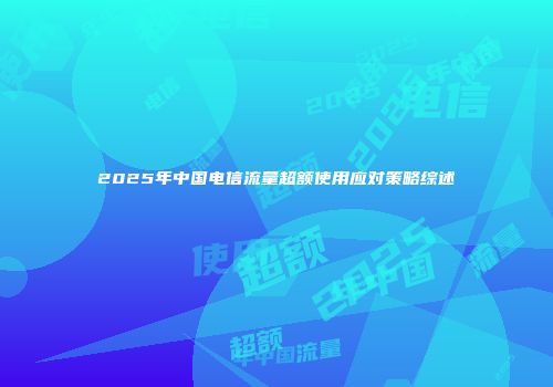 2025年中国电信流量超额使用应对策略综述