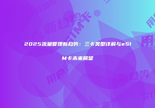 2025流量管理新趋势：三卡类型详解与eSIM卡未来展望