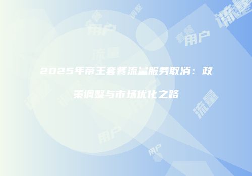 2025年帝王套餐流量服务取消:政策调整与市场优化之路